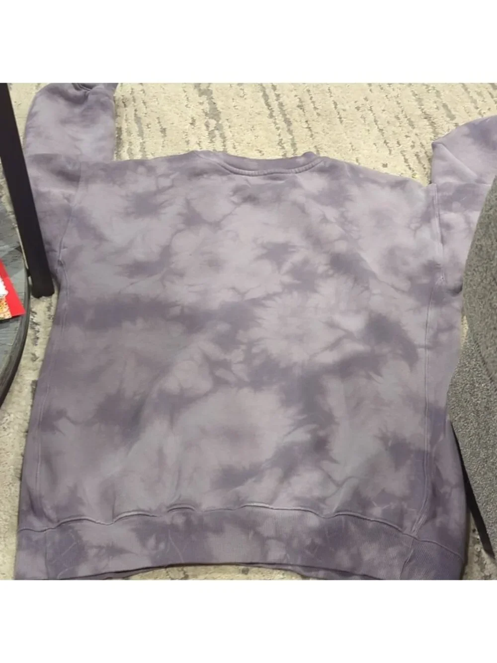 Aritzia TNA Oversized Crewneck tie dye purple sweatshirt